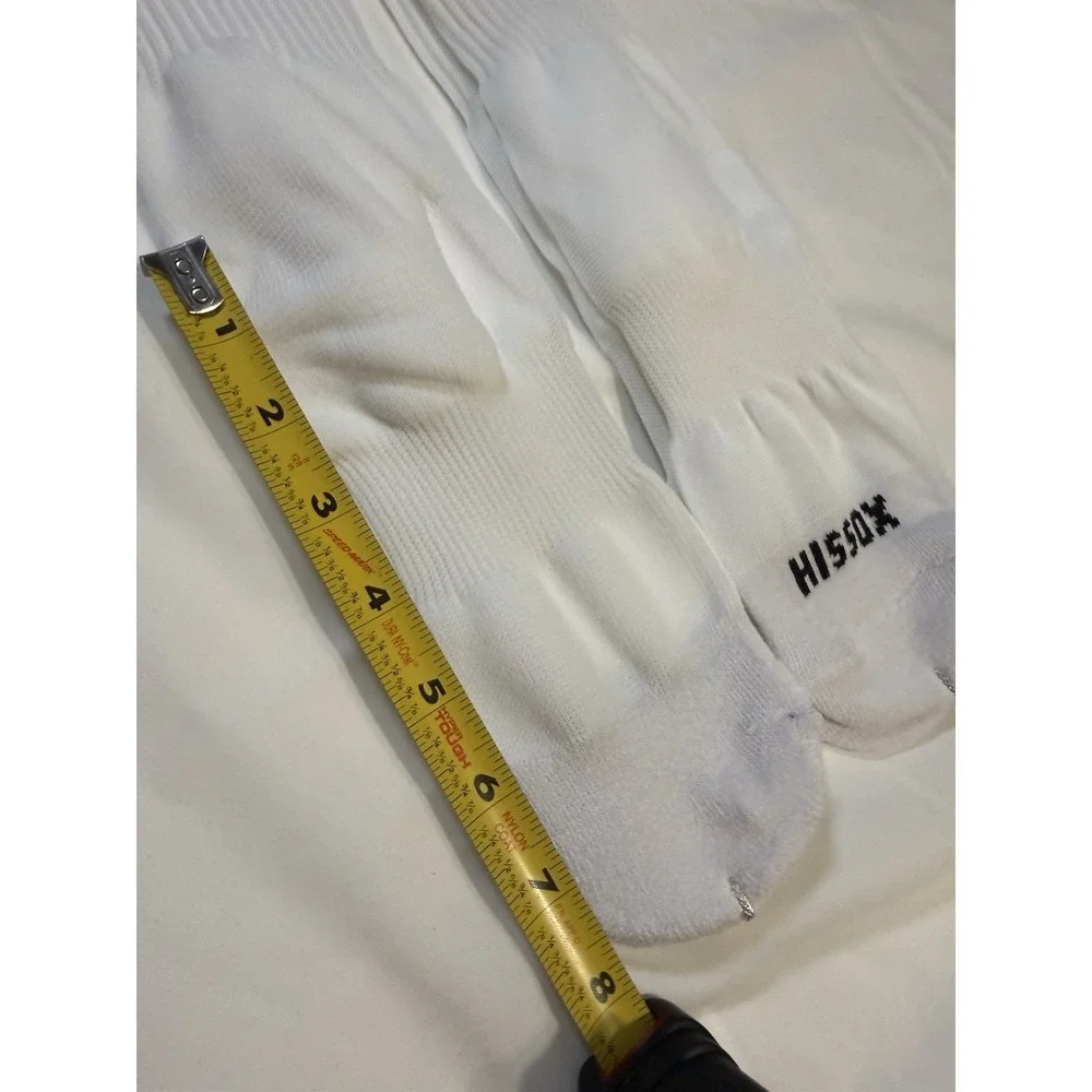 A0008-NEW 2-pk White Compression Soccer Socks Over The Calf Athletic Sports